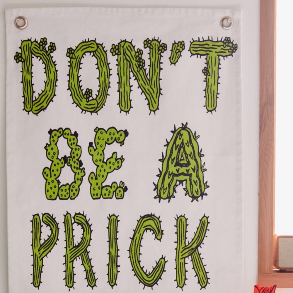 “Don’t be a prick” cactus tapestry